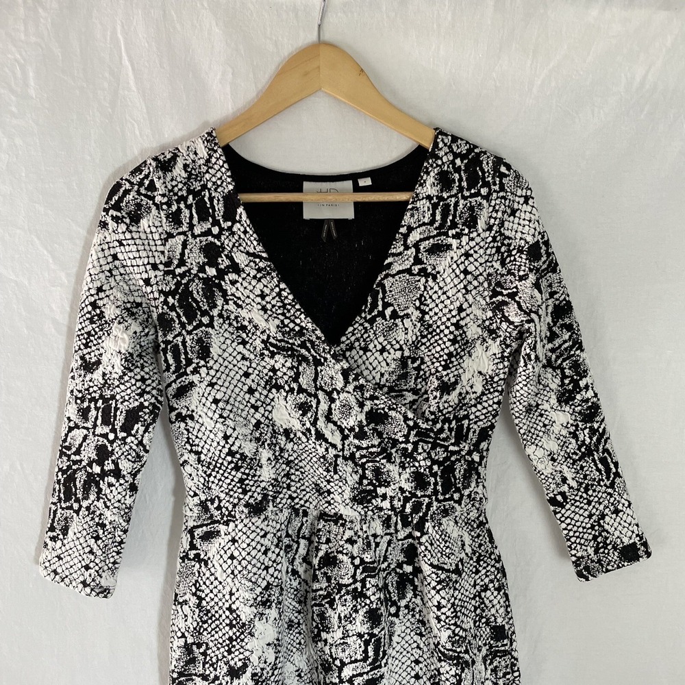 Anthropologie HD in Paris Dress Womens Extra Small XS Snakeskin Print - Picture 3 of 10